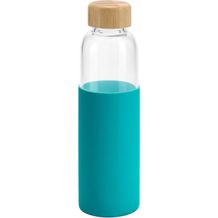 DAKAR. Flasche aus Bambus und Borosilikatglas 600 ml (hellblau) (Art.-Nr. CA819873)