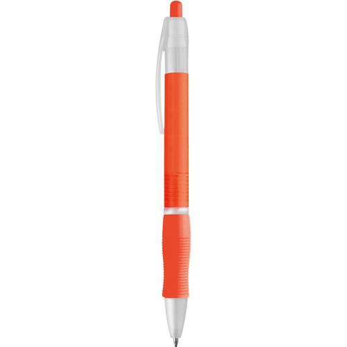 SLIM BK. Kugelschreiber mit Gummigriff (Art.-Nr. CA820961) - Kugelschreiber transparent mit schwarzsc...