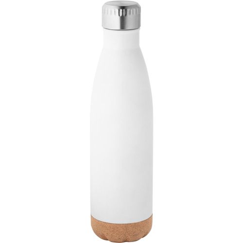 SOLBERG. Thermoskanne aus Edelstahl und Korkboden, 560 ml (Art.-Nr. CA824016) - Trinkflasche (560 mL) aus Edelstahl,...