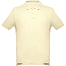 THC ADAM. Kurzarm-Poloshirt aus Baumwolle für Herren (Pastellgelb) (Art.-Nr. CA834222)