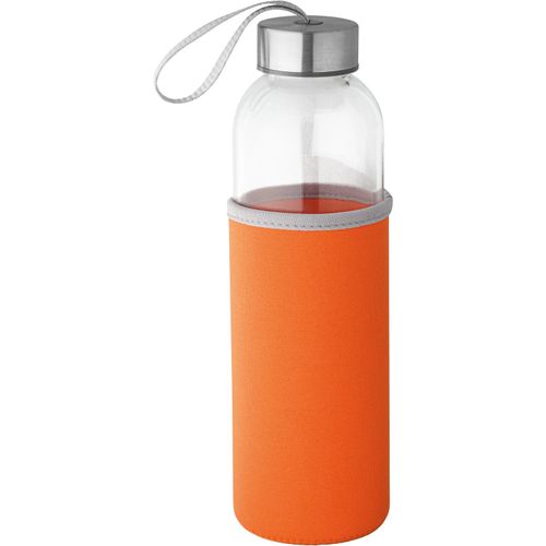 RAISE. Glas und Edelstahl Sportflasche 520 mL (Art.-Nr. CA845817) - Trinkflasche aus Glas (520 mL) mit...