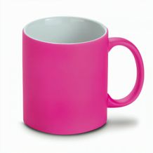 LYNCH. Keramikbecher 350 ml mit neonfarbener Oberfläche (rosa) (Art.-Nr. CA846377)