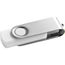 CLAUDIUS 4GB. USB-Stick 4 GB mit Metallclip (weiß) (Art.-Nr. CA846767)