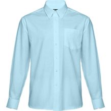 THC TOKYO. Oxford-Hemd mit langen Ärmeln für Männer (hellblau) (Art.-Nr. CA856514)