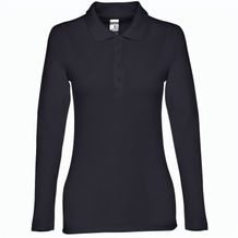 THC BERN WOMEN. Damen Langarm-Poloshirt (nachtblau) (Art.-Nr. CA859701)