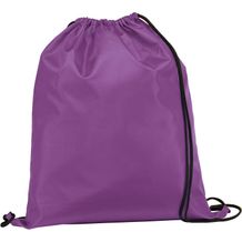 CARNABY. 210D Rucksacktasche mit schwarzen Zugbändern (Violett) (Art.-Nr. CA868608)