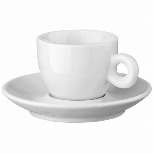PRESSO. Tasse und Untertasse aus Keramik (Art.-Nr. CA899863) - Kaffeetassen-Set aus Keramik (100 ml)....