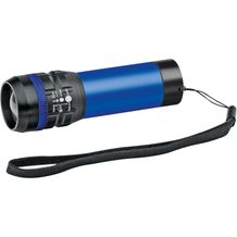 ZOOMIN. Taschenlampe aus Aluminium mit Zoomfunktion und 3 Lichtmodi (blau) (Art.-Nr. CA903413)