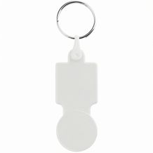 SULLIVAN. Schlüsselanhänger aus PS, der als Einkaufschip benutzt werden kann (weiß) (Art.-Nr. CA903663)