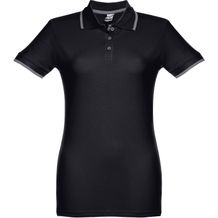 THC ROME WOMEN. "Slim fit" Damen Poloshirt (Schwarz) (Art.-Nr. CA917152)