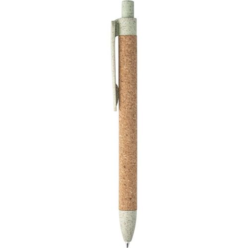 GOYA. Kugelschreiber aus Kork und Weizenstrohfaser (Art.-Nr. CA938082) - Kugelschreiber aus Kork mit Clip und...