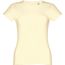 THC SOFIA. Tailliertes Damen-T-Shirt (Pastellgelb) (Art.-Nr. CA938765)