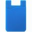 SHELLEY. Smartphone-Kartenhalter aus Silikon (hellblau) (Art.-Nr. CA947688)