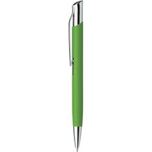 OLAF SOFT. Kugelschreiber aus Aluminium und gummierter Oberfläche (hellgrün) (Art.-Nr. CA949169)