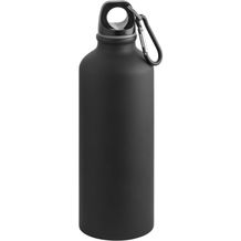 COLLINA. Aluminiumflasche mit Karabiner 550 ml (Schwarz) (Art.-Nr. CA951011)