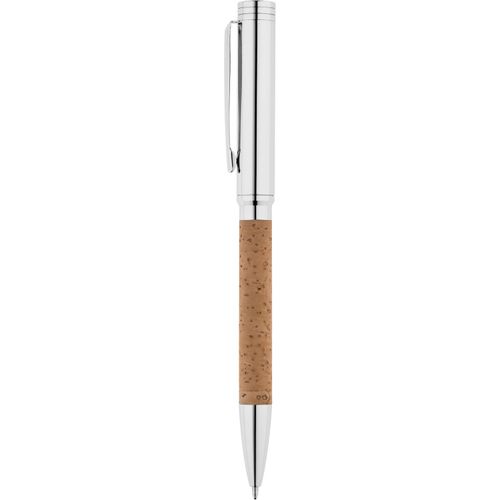 CORK. Kugelschreiber aus Kork und Metall mit Drehmechanik (Art.-Nr. CA956075) - Kugelschreiber aus Kork und Metall...