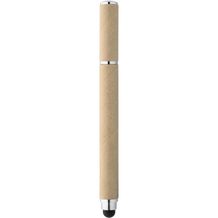 PAPYRUS. Kugelschreiber aus Kraftpapier und ABS mit Touchpen-Spitze (natur) (Art.-Nr. CA979479)