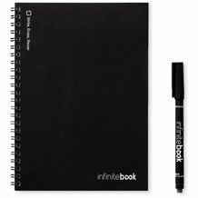 INFINITEBOOK PLAIN A5. "Infinitebook" mit flexiblem Einband und 15 unlinierten Whiteboard Seiten (Schwarz) (Art.-Nr. CA983196)