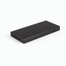 DOROTHY 10. Powerbank 10'000 mAh aus 100% recyceltem Aluminium (Schwarz) (Art.-Nr. CA998181)