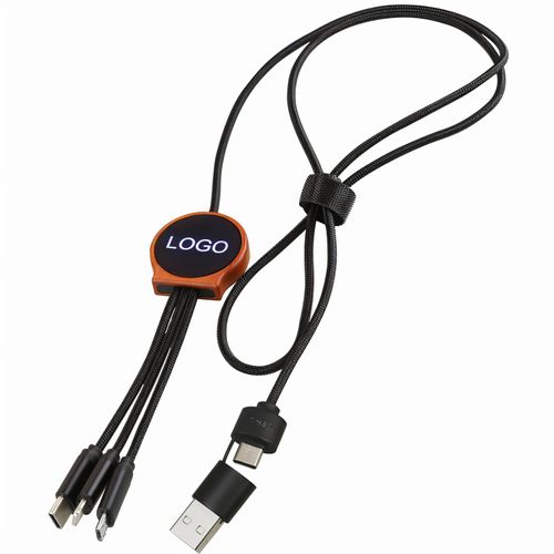5in1 LogoCable RPET (Art.-Nr. CA975256) - Ein Kabel für all Ihre Geräte! Das 5in...