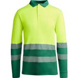 Poloshirt ATRIO LS [Gr. S] (garten grün/fluor yellow) (Art.-Nr. CA705572)