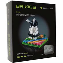 BRIXIES Windmühle mit Tulpen (bunt) (Art.-Nr. CA593358)