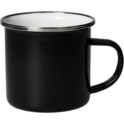 Emaille-Becher "Cozy". 300 ml. schwarz (Bild 1)