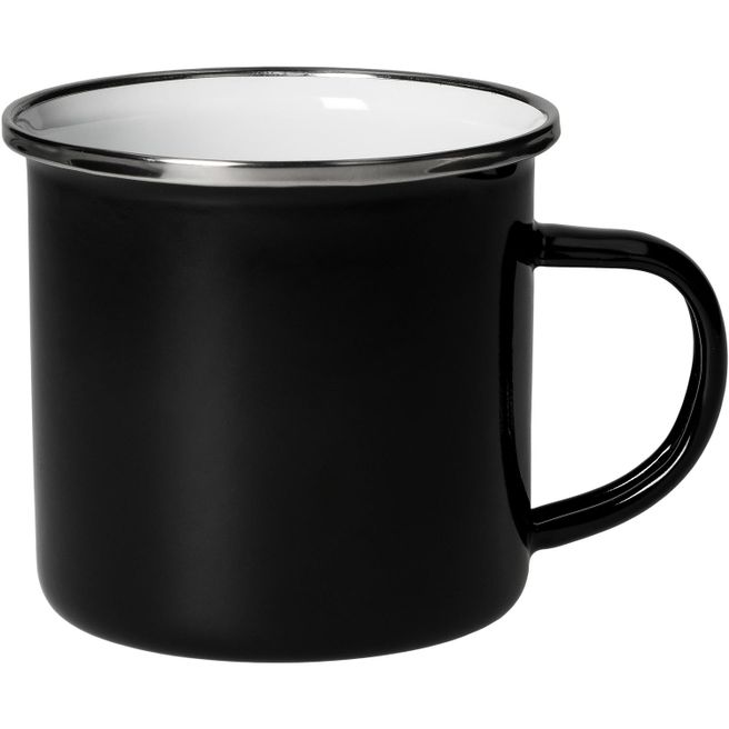 Emaille-Becher "Cozy". 300 ml. schwarz