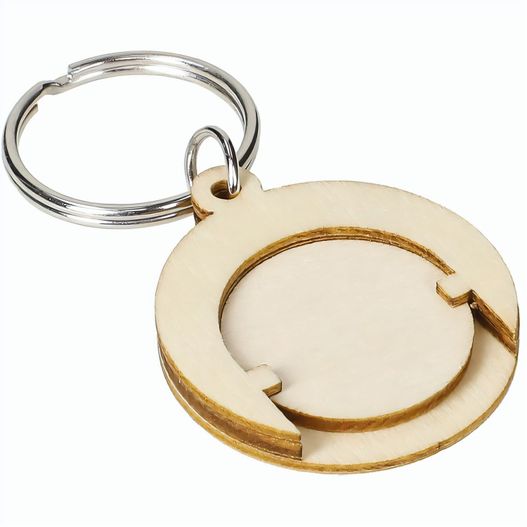 Produktabbildung Holzchip-Schlüsselanhänger "Round" Holzchip-Schlüsselanhänger "Round" (Bild 1)
