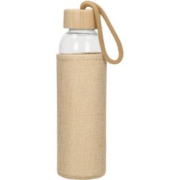 Glasflasche mit Hülle "Natural", 0,5l