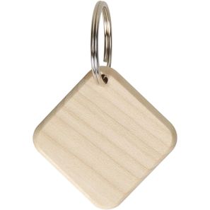 Holzschlüsselanhänger "Maple" eckig