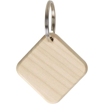 Holzschlüsselanhänger "Maple" eckig