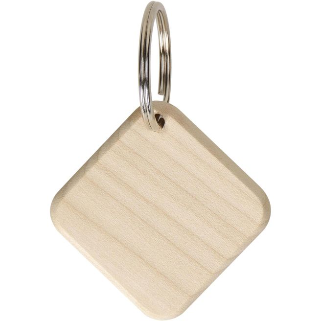 Holzschlüsselanhänger "Maple" eckig