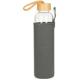Glasflasche mit Hülle "Bamboo" 0,75 l