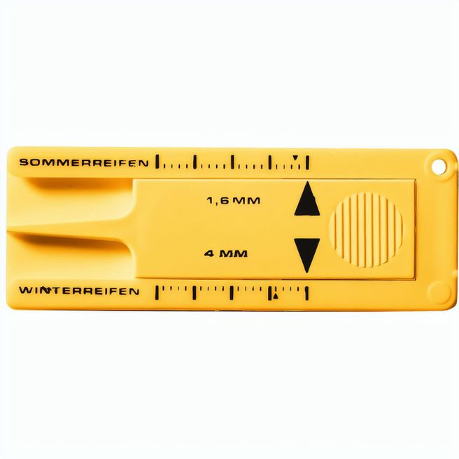 Schlüsselanhänger "Reifenprofilmesser"