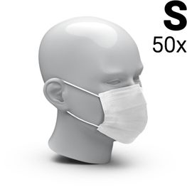 Produktabbildung Mund-Nasen-Schutz "3-Ply" 50er Set. Größe S Mund-Nasen-Schutz "3-Ply" 50er Set. Größe S