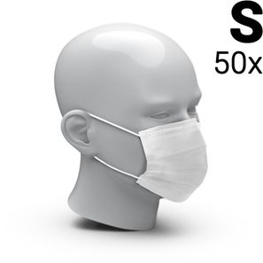 Mund-Nasen-Schutz "3-Ply" 50er Set. Größe S