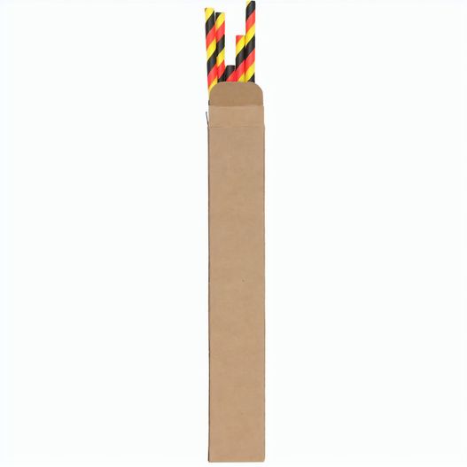 Produktabbildung Fanpapierstrohhalm Deutschland, 11er Set "Nations" Fanpapierstrohhalm Deutschland, 11er Set "Nations" (Bild 1)