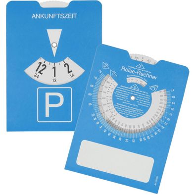 Produktabbildung Papp-Parkscheibe "Reise-Rechner" Papp-Parkscheibe "Reise-Rechner"