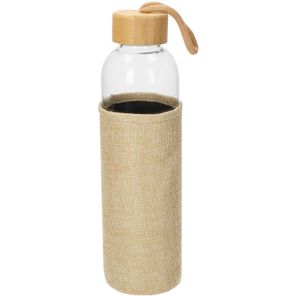 Glasflasche mit Hülle "Natural". 0.7l
