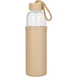 Glasflasche mit Hülle "Natural", 0,7l