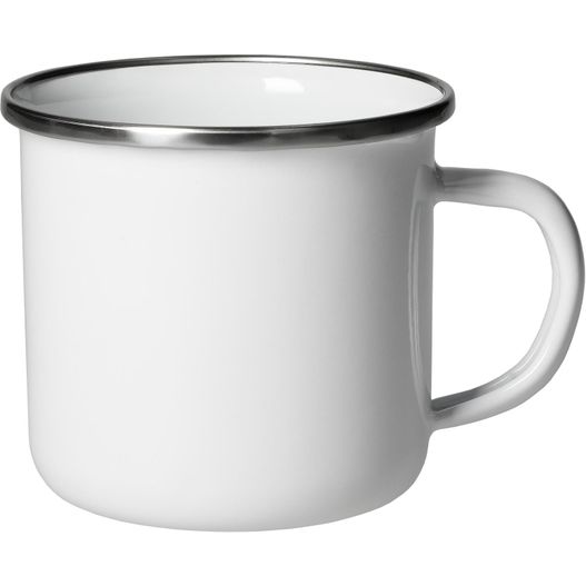 Emaille-Becher "Cozy".300 ml. weiß (Bild 1)