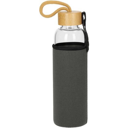 Produktabbildung Glasflasche mit Hülle "Bamboo" 0.55 l Glasflasche mit Hülle "Bamboo" 0.55 l (Bild 1)