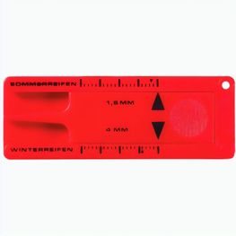 Schlüsselanhänger "Reifenprofilmesser"
