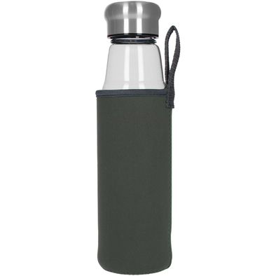 Glasflasche mit Hülle "Life" 0,55 l