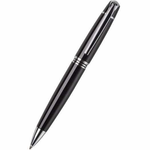 ein stift mit schwarzem körper und silber Kugelschreiber CLIC CLAC-VANCOUVER (Bild 1)
