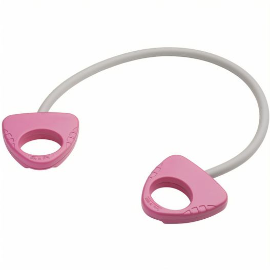 ein rosa und weißes kabel mit einem weißen ende Fitness-Expander (Bild 1)