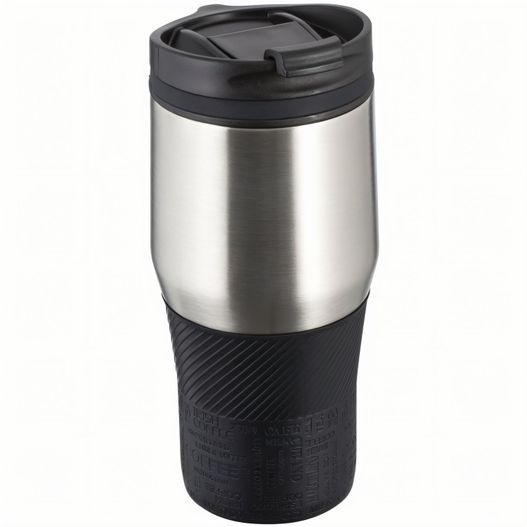 ein reisebecher aus edelstahl mit schwarzem deckel Thermobecher RETUMBLER-BAYAMO GRANDE (Bild 1)
