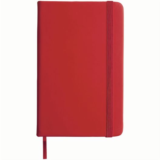 ein rotes notizbuch mit einem stift oben Notizbuch (Bild 1)