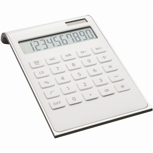 ein taschenrechner mit weißem display auf dem display VALINDA (Bild 1)